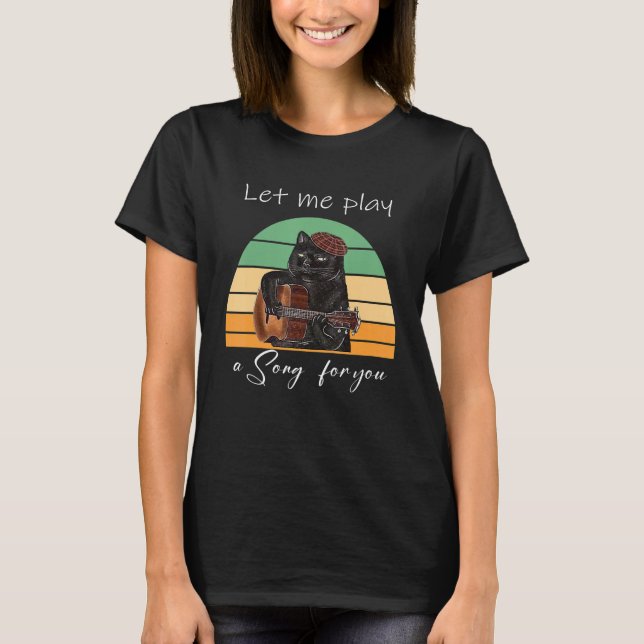 Let me play a song for you Guitar T Shirt (Framsida)