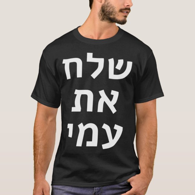 Let My People Go Hebrew Jewish Passover Moses Pesa T Shirt (Framsida)