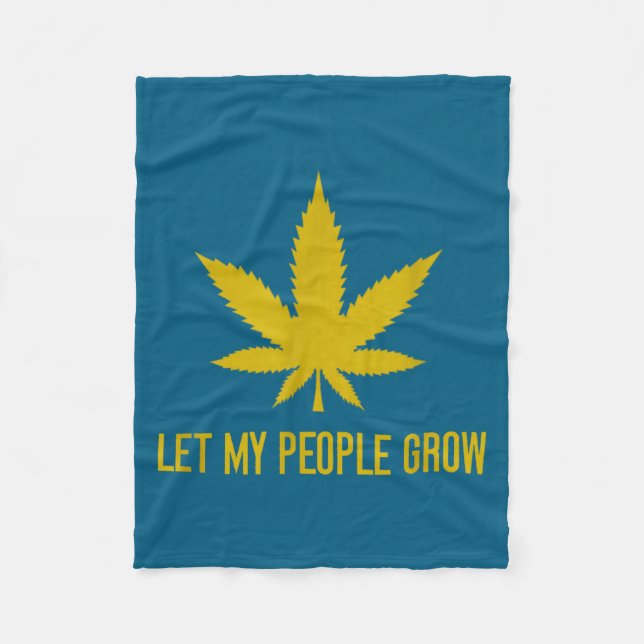Let My People Grow Weed Plant Manager  Fleecefilt (Framsidan)