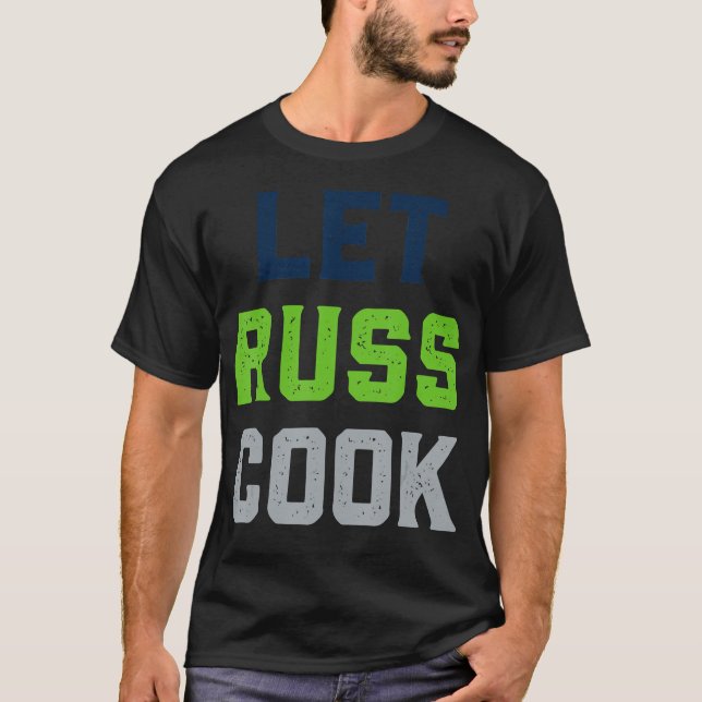 Let Russ Cook Quarterback T-shirt (Framsida)