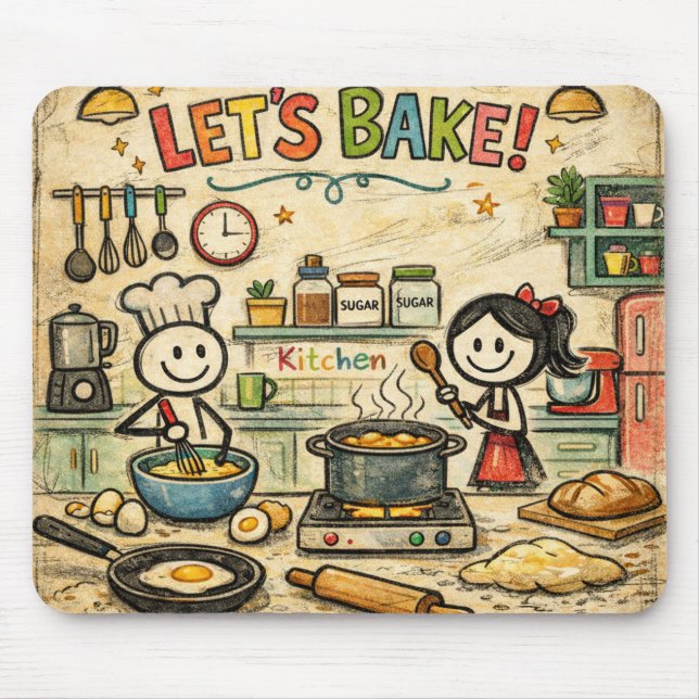 Let’s Bake! Kitchen Mousepad Musmatta (Framsidan)