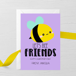 Let’s Bee Friends Kids Valentine Card Anteckningskort