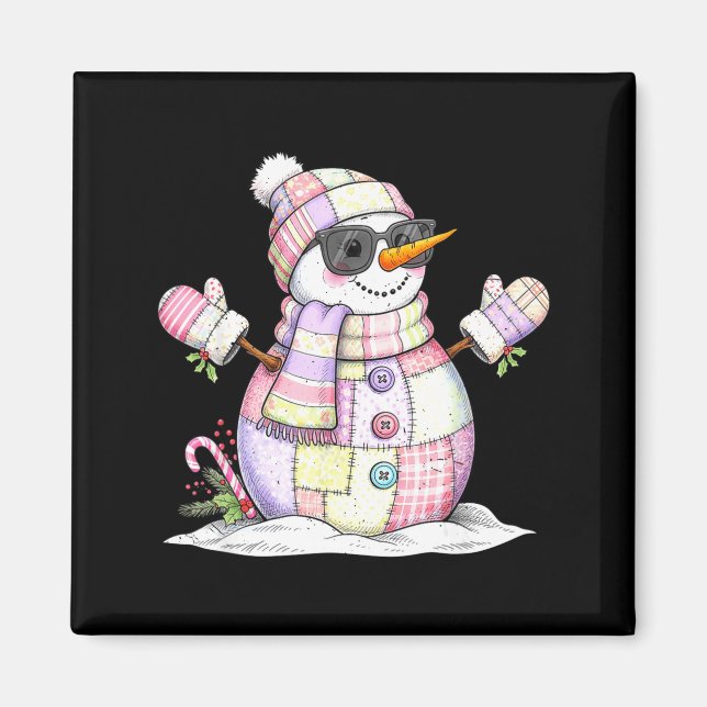 Let’s Chill Snowman Christmas Coffee Cute Holiday  Magnet (Framsidan)