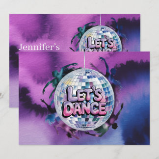 Let’s Dance Birthday Party Bash Inbjudningar