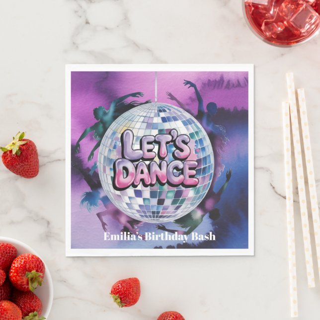 Let’s Dance Birthday Party Bash Pappersservett (Insitu)
