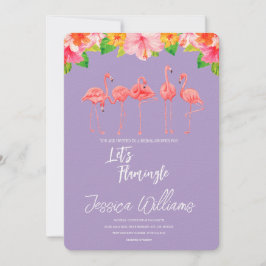 Let’s Flamingle! Tropical Bridal Shower Bash Inbjudningar