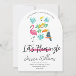 Let’s Flamingle! Tropical Bridal Shower Bash Inbjudningar