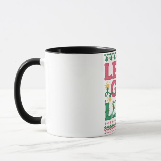 Let’s Get Lit Christmas Shirt • Funny Ugly Sweater Mugg (Vänster)