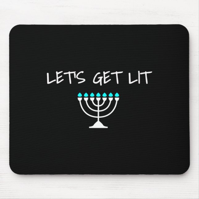 Let S Get Lit Jewish Hanukkah Menorah Chanukkah  Musmatta (Framsidan)