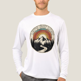 Let’s Get Lost Retro Mountain Adventure Outdoor T Shirt