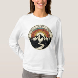 Let’s Get Lost Retro Mountain Adventure Outdoor T Shirt