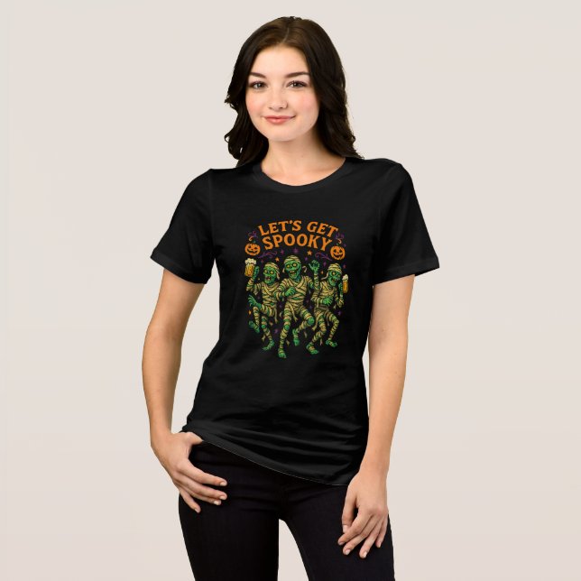Let’s Get Spooky Dancing Mummies Art T Shirt (Framsida Full)