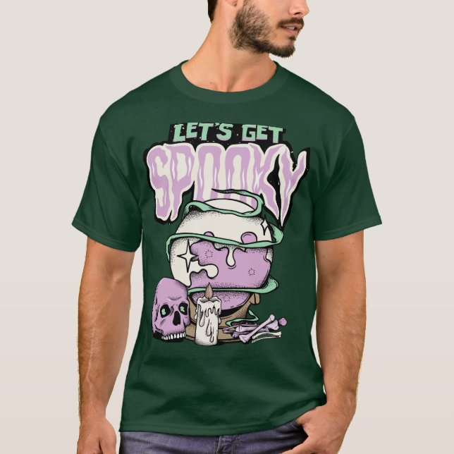 "Let’s Get Spooky" Halloween Graphic T-Shirt – Bol (Framsida)