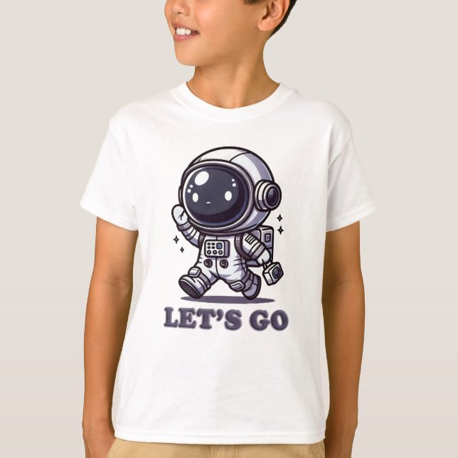 Let’s Go – Cute Astronaut Adventure Tee (Framsida)