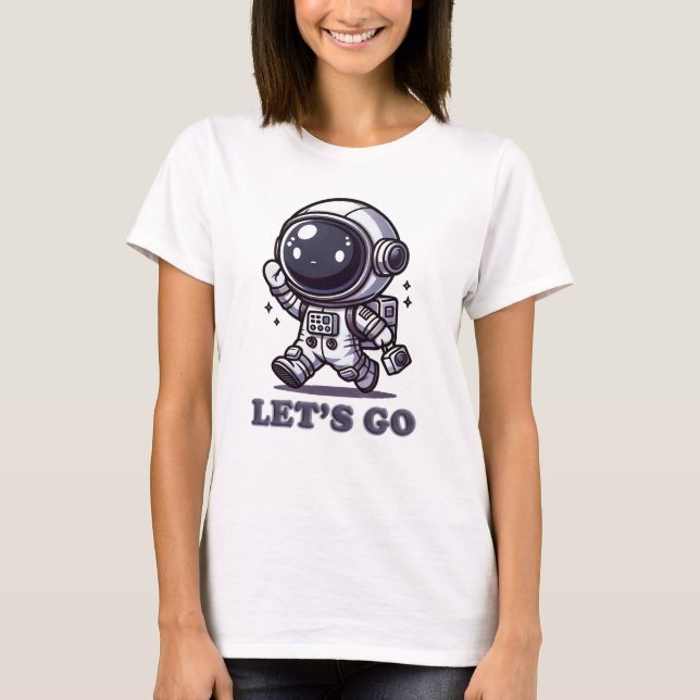 Let’s Go – Cute Astronaut Adventure Tee (Framsida)