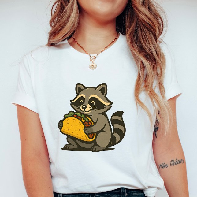 Let’s Go Taco Raccoon, Summer Fun Ladies  T Shirt (Skapare uppladdad)