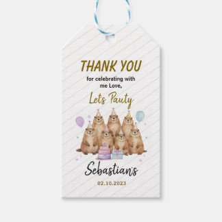 Let’s Party Groundhog 5th Birthday – Fun Kids Presentetikett