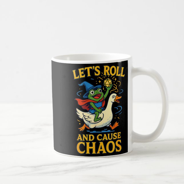 Let’s Roll And Cause Chaos Frog Wizard Goose Rpg A Kaffemugg (Höger)