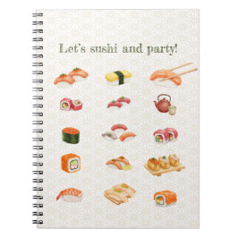 Let’s sushi and party!  anteckningsbok