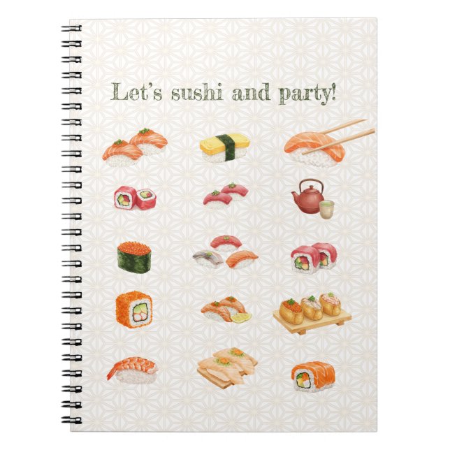 Let’s sushi and party!  anteckningsbok (Framsidan)