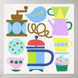 LET SAMMANTRÄDE FÖR KAFFE POSTER