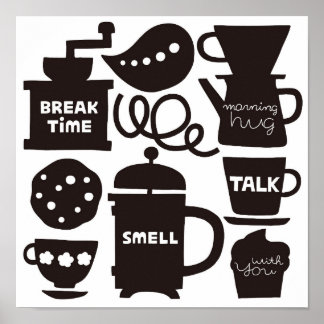 LET SAMMANTRÄDE FÖR KAFFE POSTER