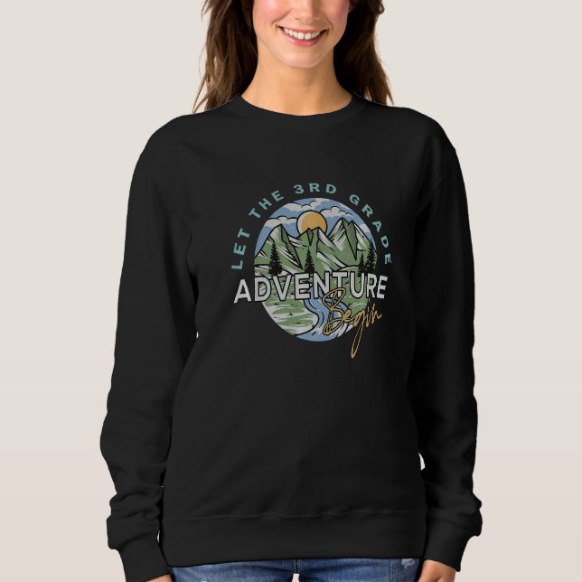 Let The 3rd Grade Adventure Begin Third Grade Back T Shirt (Framsida)