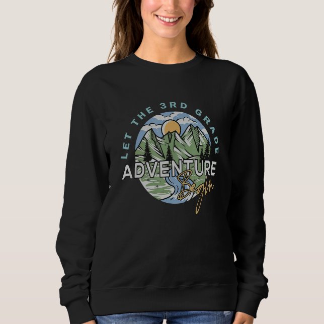 Let The 3rd Grade Adventure Begin Third Grade Back T Shirt (Framsida)