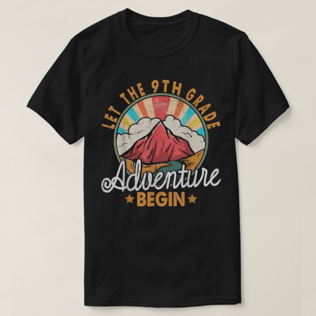 Let The 9th Grade Adventure Begin Back To School  T Shirt (Design framsida)
