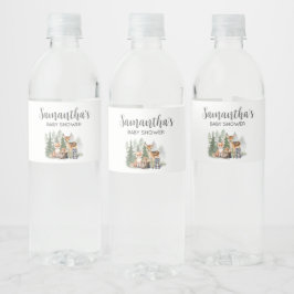 Let the Adventure Begin Baby Shower Vattenflaskor Etikett