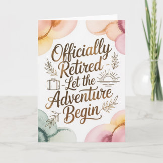 Let the Adventure Begin Retirement Kort