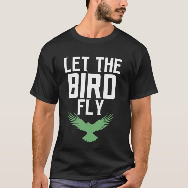 let the bird fly t shirt (Framsida)