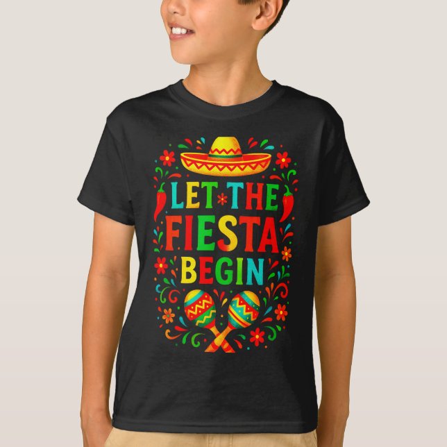 Let the fiesta begin - cinco de mayo party fun Let T Shirt (Framsida)