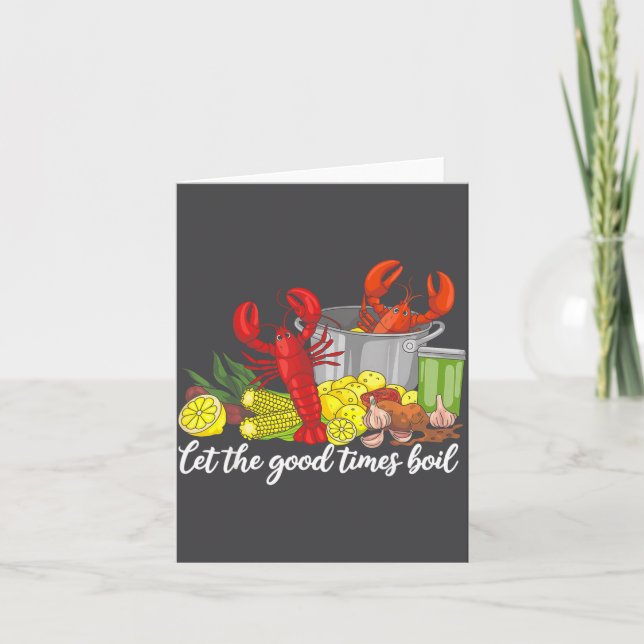 Let The Good Times Boil Funny Crawfish Season Loui Kort (Framsida)