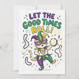 Let the Good Times Roll Mardi Gras Celebration Julkort