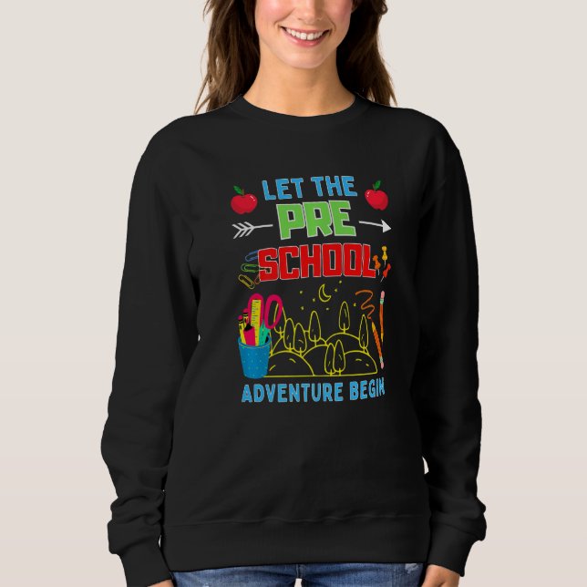 Let The Pre K Adventure Begin Fourth Grade Teacher T Shirt (Framsida)