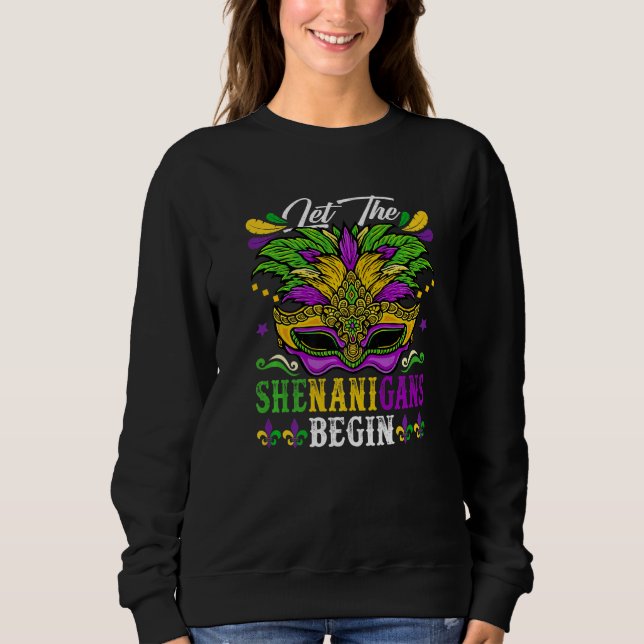 Let The Shenanigan Begin Mardi Gras Kids Men Women T Shirt (Framsida)