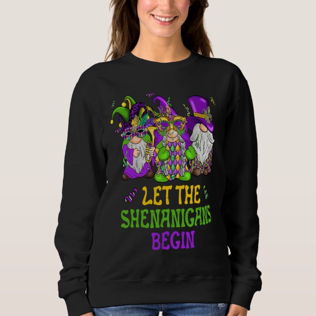 Let The Shenanigans Begin Gnomes Mardi Gras  Men W T Shirt (Framsida)