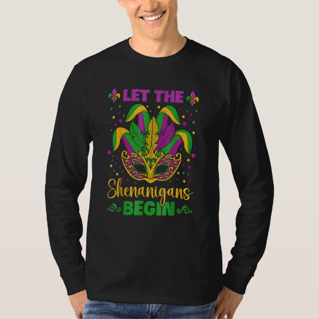 Let The Shenanigans Begin Mardi Gras 2023 Kids Men T Shirt (Framsida)