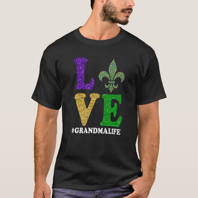 Let The Shenanigans begin Mardi Gras y'all grandma T Shirt (Framsida)