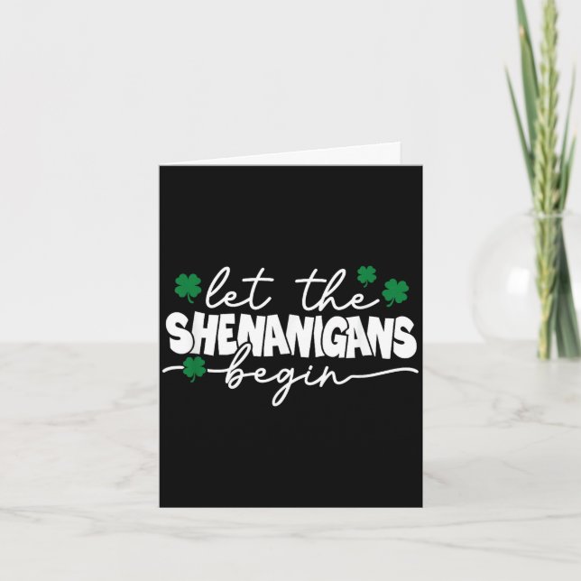 Let the shenanigans begin shirt men women st kort (Framsida)