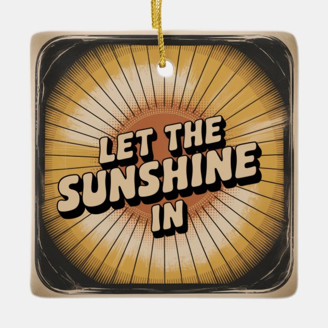 Let The Sunshine In Julgransprydnad Keramik (Framsida)