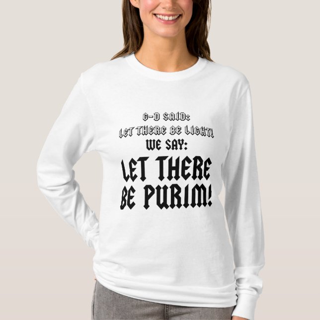 let there be purim t shirt (Framsida)