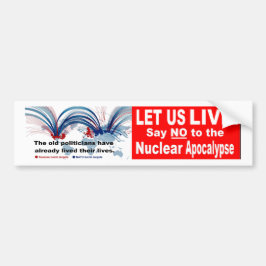 Let us live!  Say NO   to the Nuclear Apocalypse Bildekal
