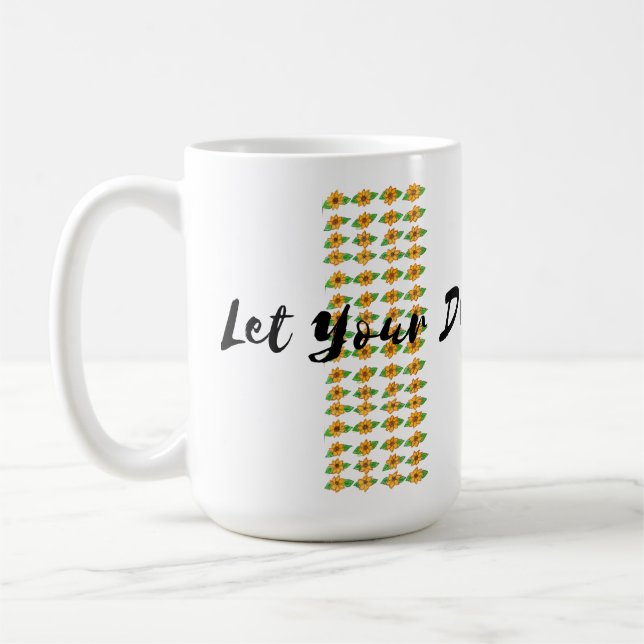 🌸 "Let Your Dreams Blossom" Kaffemugg (Vänster)