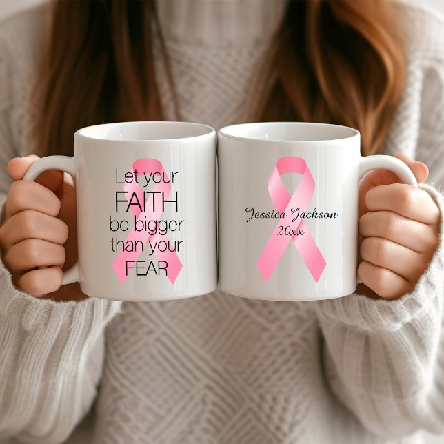 Let Your Faith Be Bigger Than Your Fear Kaffemugg (Skapare uppladdad)