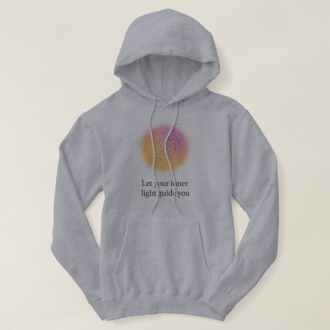 Let Your Inner Light Guide You Spiritual Hoodie (Design framsida)