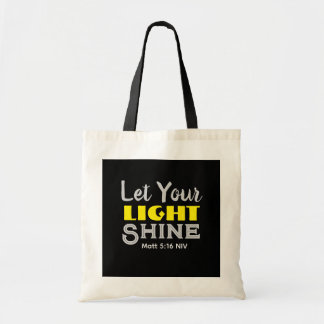 Let Your Light Shine Bible Verse Yellow Cute  Tygkasse