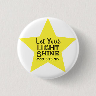 Let Your Light Shine Bible Verse Yellow Star Knapp