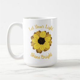 Let Your Light Shine Bright Sunflower Kaffemugg